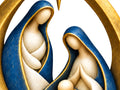 Natividad moderna de la Sagrada Familia impresa en 3D