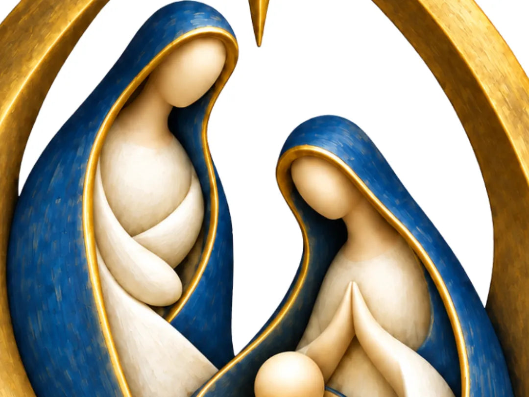 Natividad moderna de la Sagrada Familia impresa en 3D